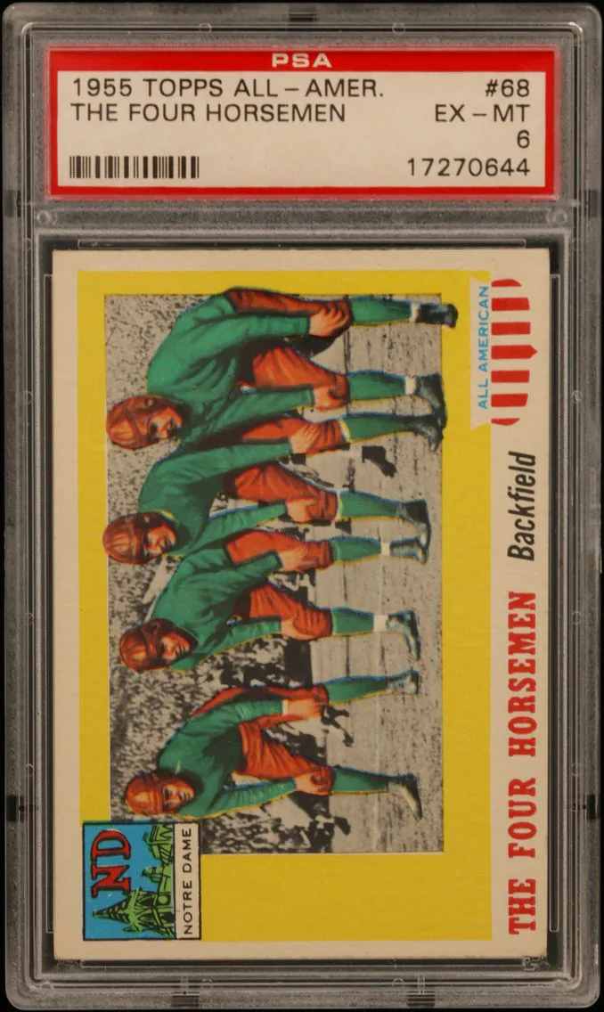1955 #68 The Four Horsemen PSA 6 Topps All-Amer.