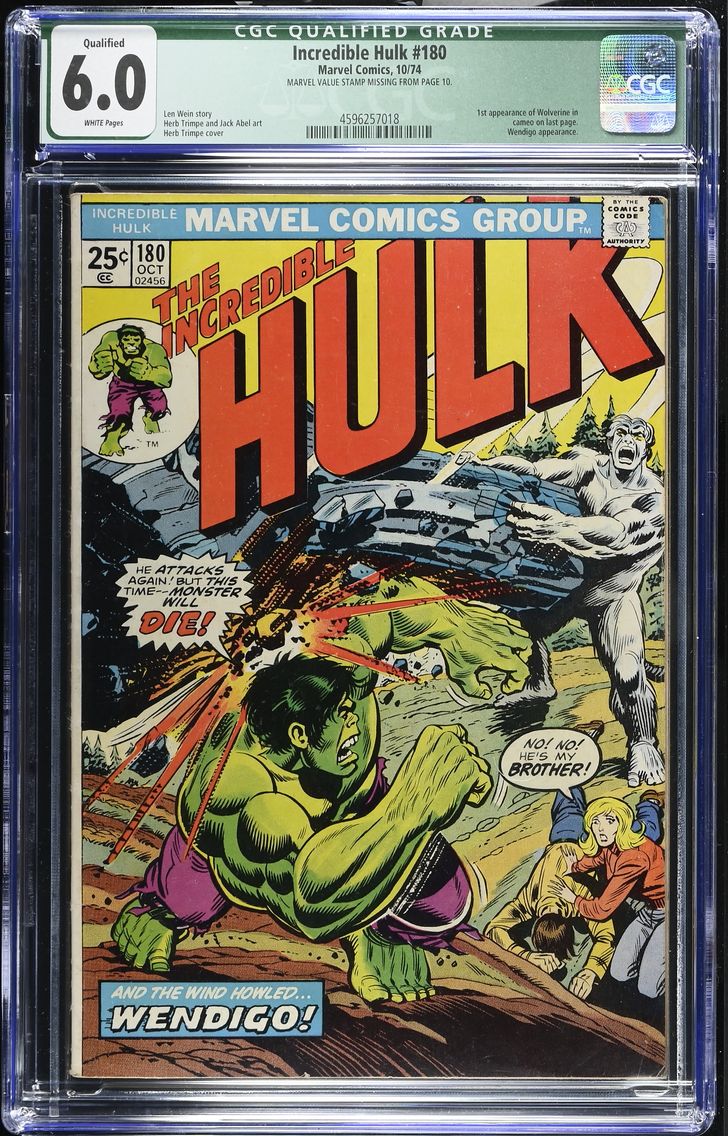 1974 Incredible Hulk #180 CGC 6 