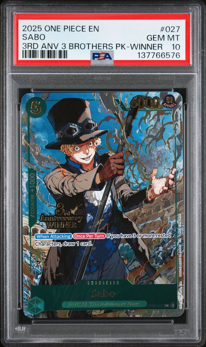 2025 #027 Sabo PSA 10 One Piece