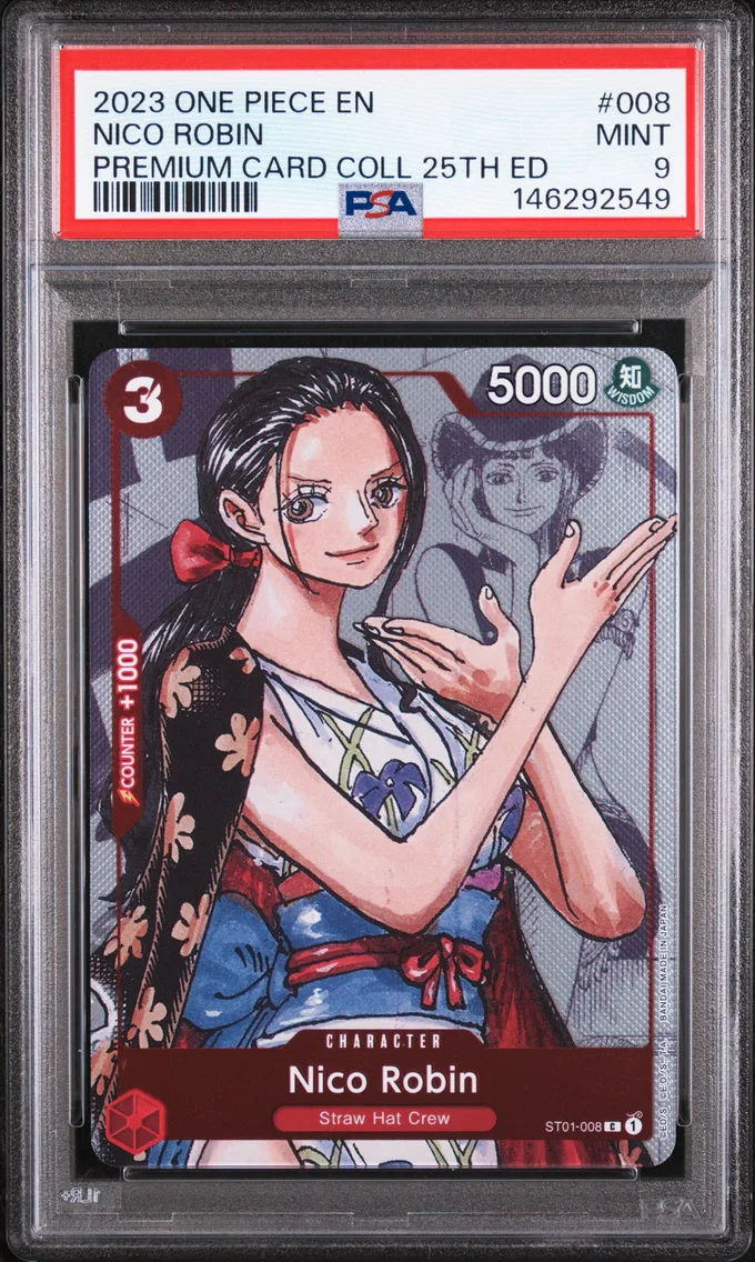 2023 #008 Nico Robin PSA 9 One Piece Premium Card Collection 25th Edition