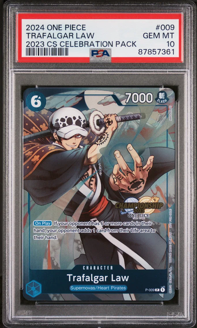 2024 #009 TRAFALGAR LAW PSA 10 One Piece Championship 2023 Celebration Pack