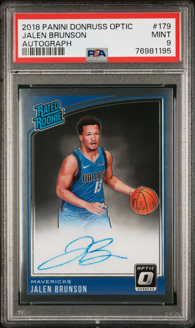 2018 #179 Jalen Brunson PSA 9 Panini Donruss Optic