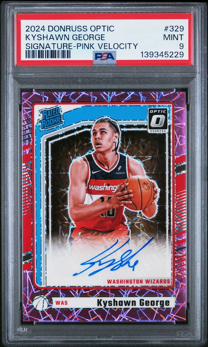 2024 #329 Kyshawn George PSA 9 Panini Donruss Optic