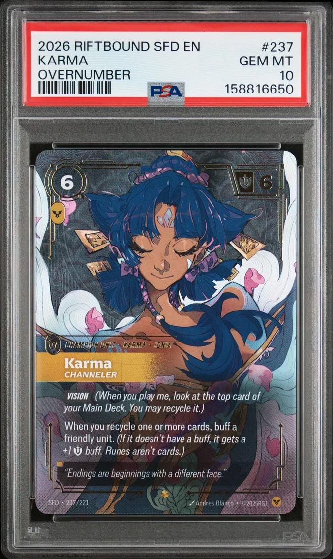 2026 #237 Karma - Channeler PSA 10 Riftbound: League of Legends Sfd-Spiritforged