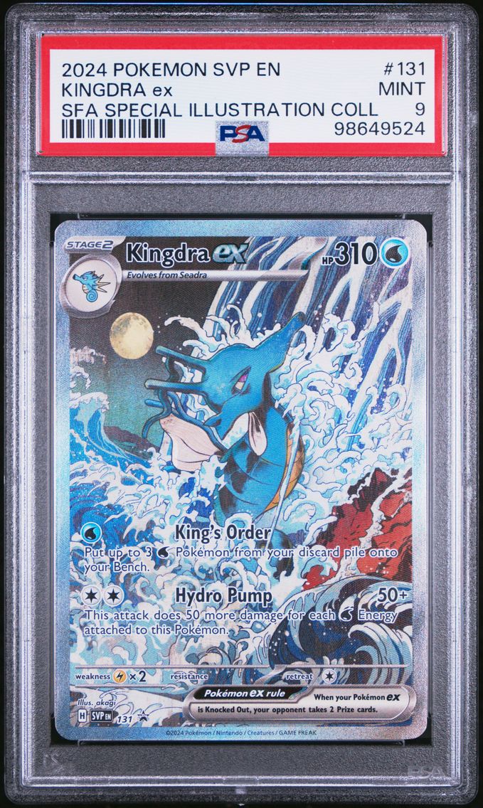 2024 #131 Kingdra EX PSA 9 Svp EN-SV Black Star Promo