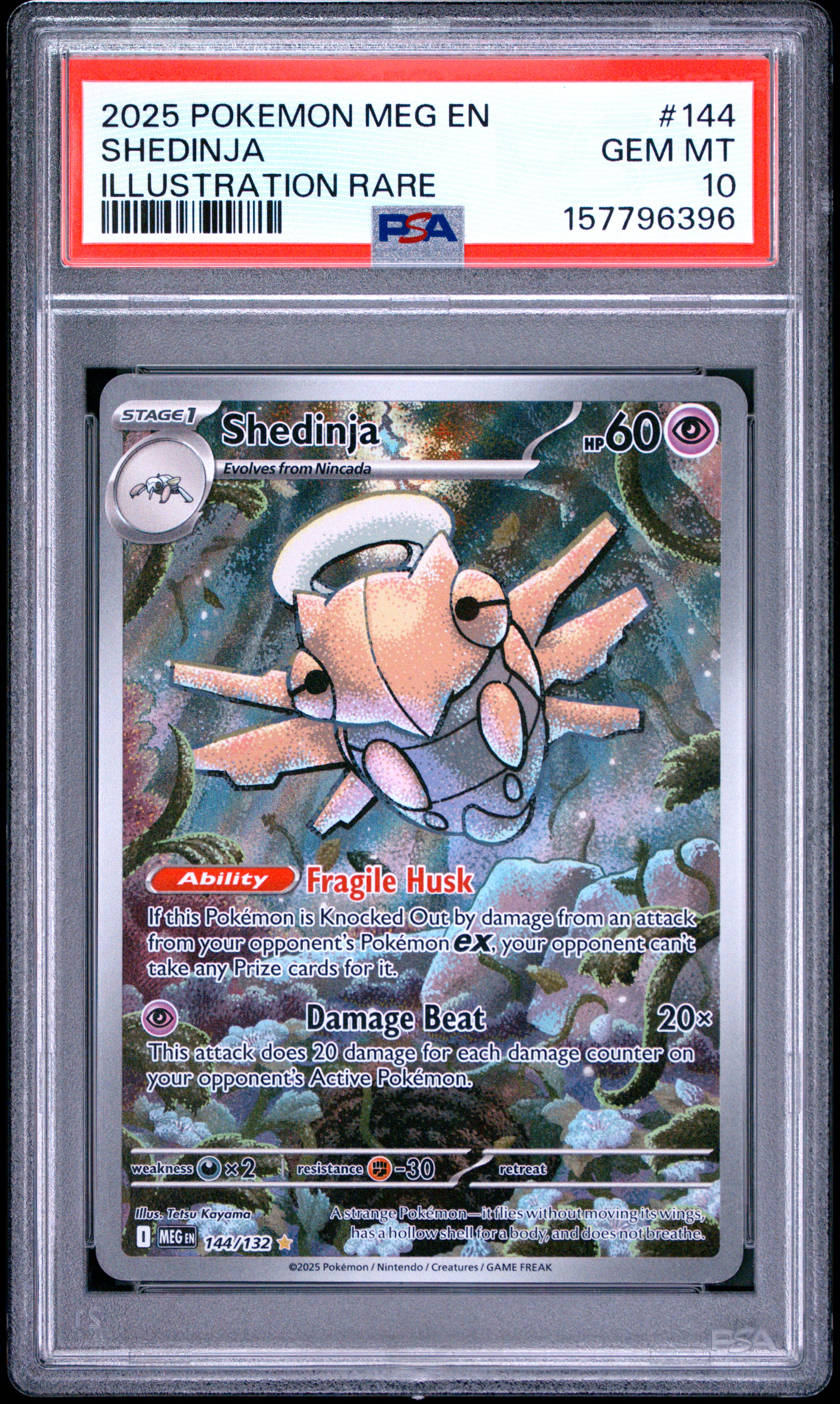 2025 #144 Shedinja PSA 10 Meg En-Mega Evolution