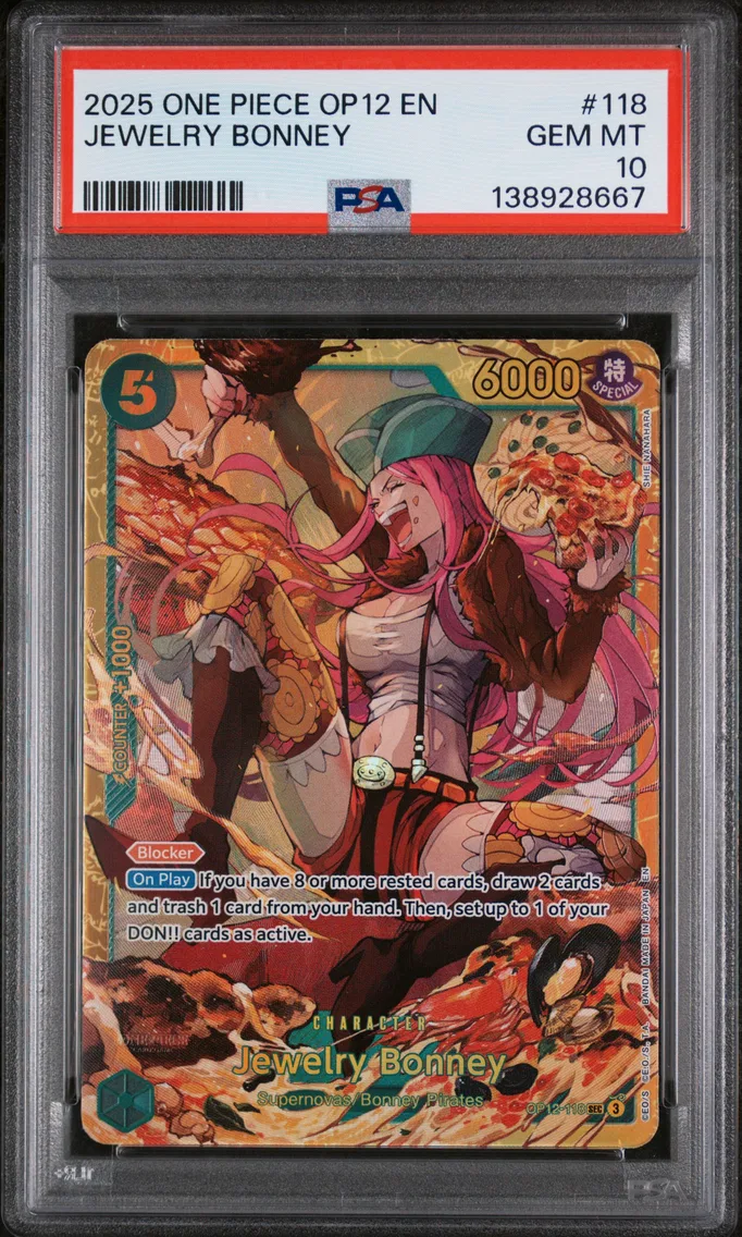 2025 #118 Jewelry Bonney PSA 10 One Piece OP12-Legacy of the Master