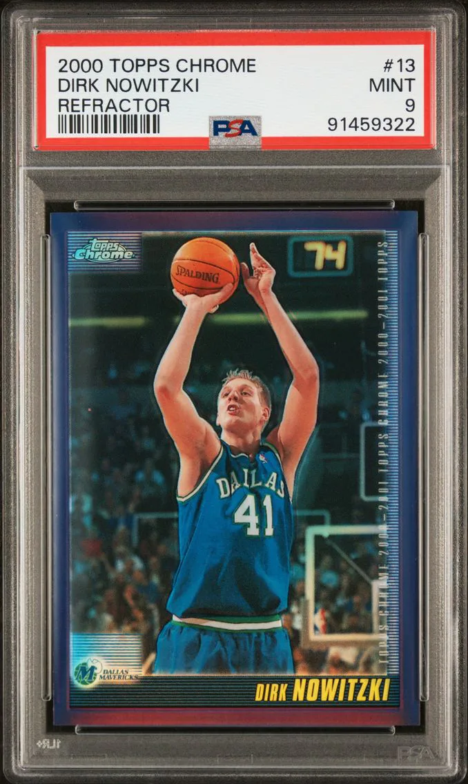 2000 #13 Dirk Nowitzki PSA 9 Topps Chrome