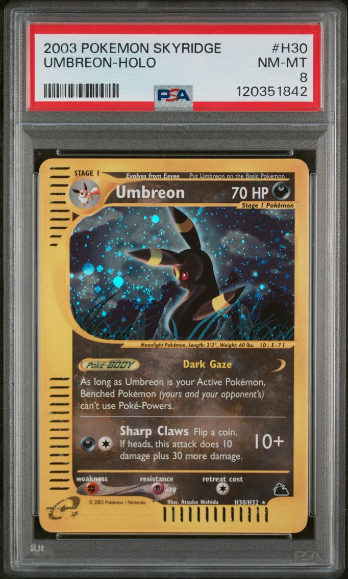 2003 #H30 Umbreon-Holo PSA 8 Sky