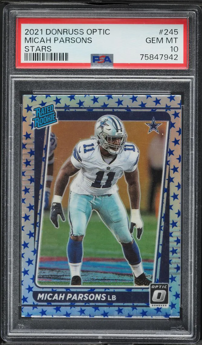 2021 #245 Micah Parsons PSA 10 Panini Donruss Optic