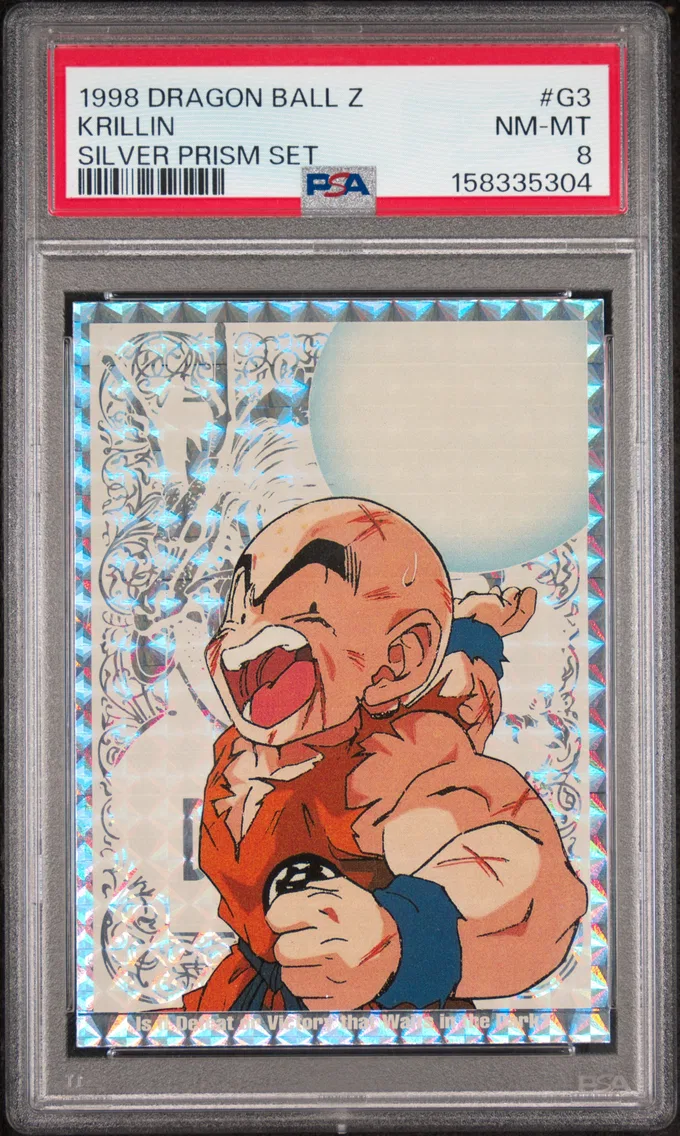 1998 #G3 Krillin PSA 8 Dragon Ball Z Silver Prism Set