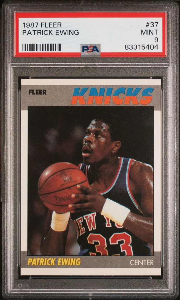 1987 #37 Patrick Ewing PSA 9 Fleer