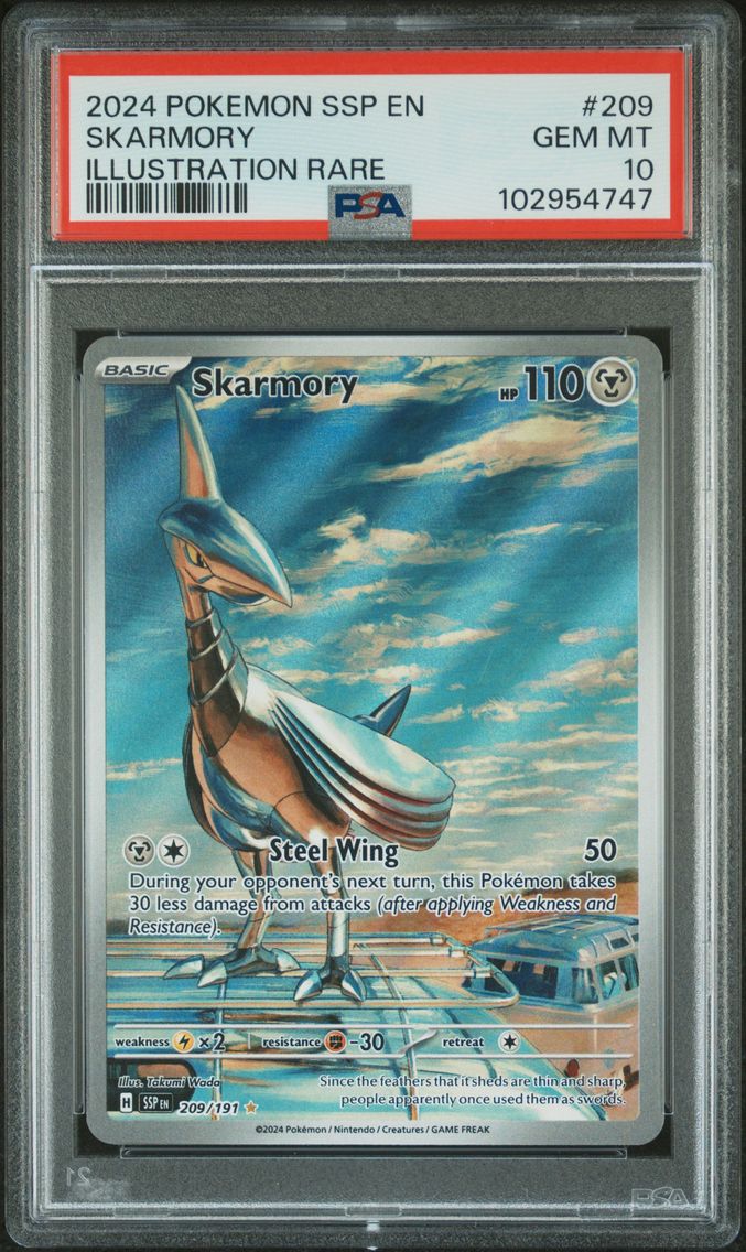 2024 #209 Skarmory PSA 10 Ssp EN-Surging Sparks