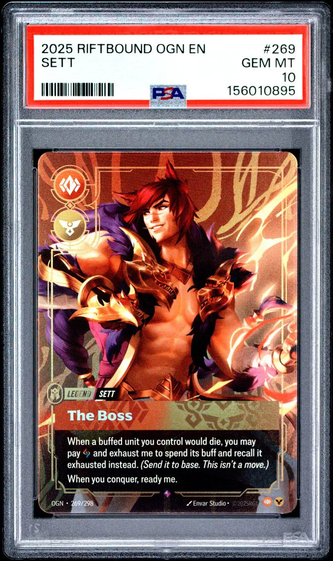 2025 #269 Sett - the Boss PSA 10 Riftbound: League of Legends Ogn-Origins