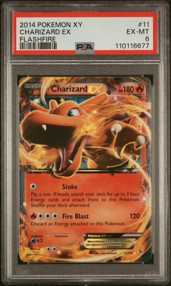 2014 #11 Charizard EX PSA 6 XY Flashfire