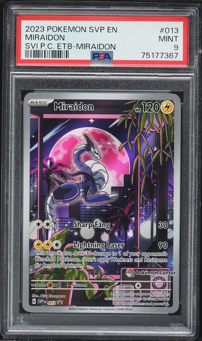 2023 #13 Miraidon PSA 9 Svp EN-SV Black Star Promo Pokemon