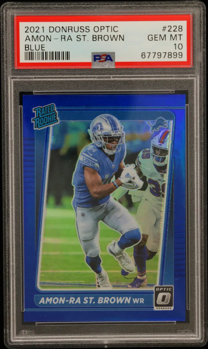 2021 #228 Amon-RA St. Brown PSA 10 Panini Donruss Optic