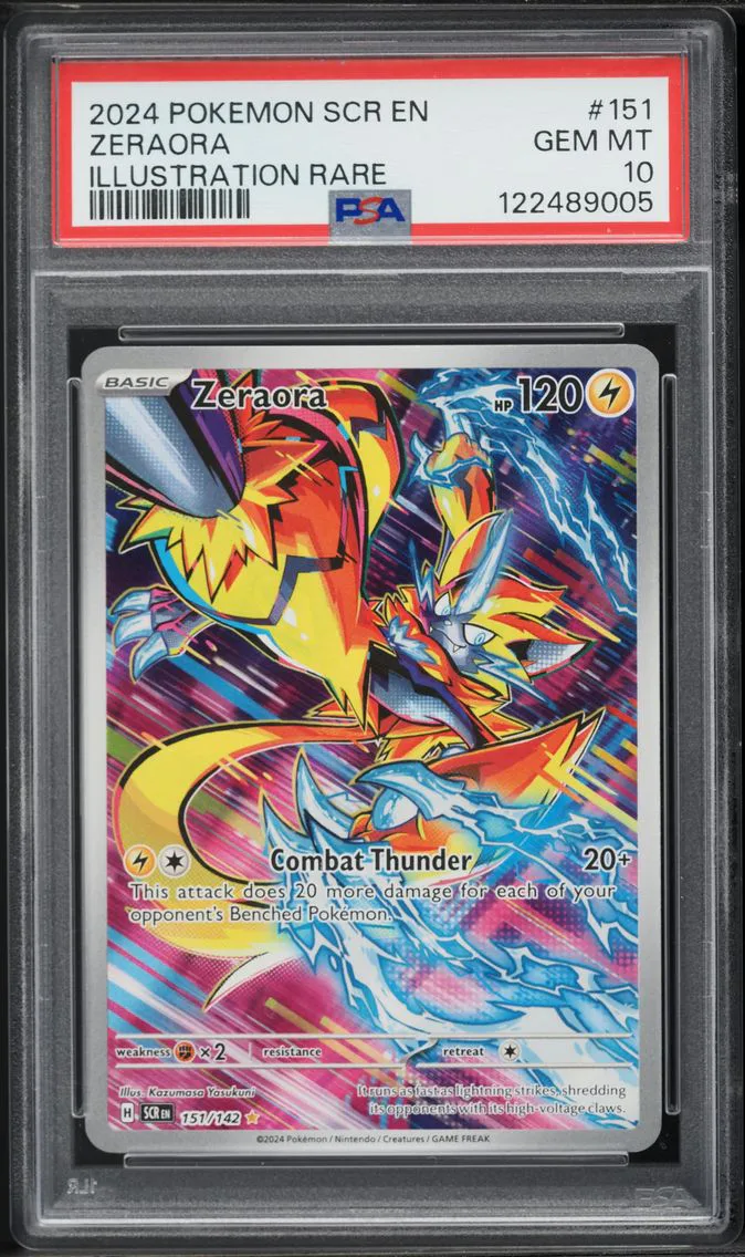 2024 #151 Zeraora PSA 10 Scr EN-Stellar Crown Pokemon