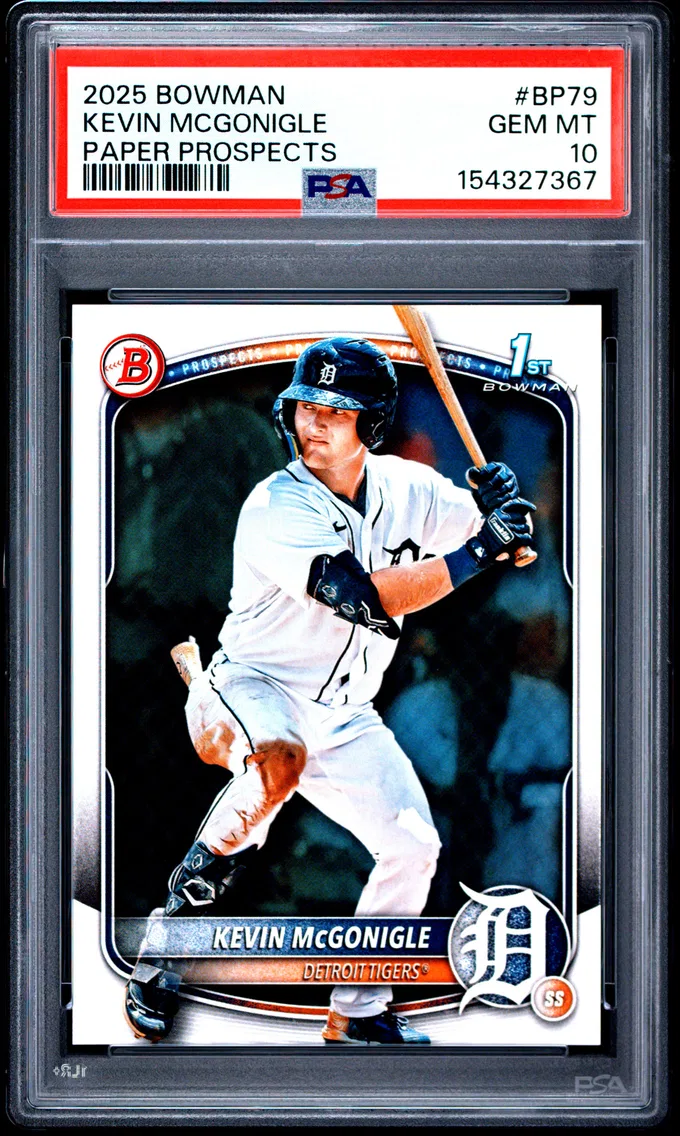 2025 #BP79 Kevin Mcgonigle PSA 10 Bowman Paper Prospects