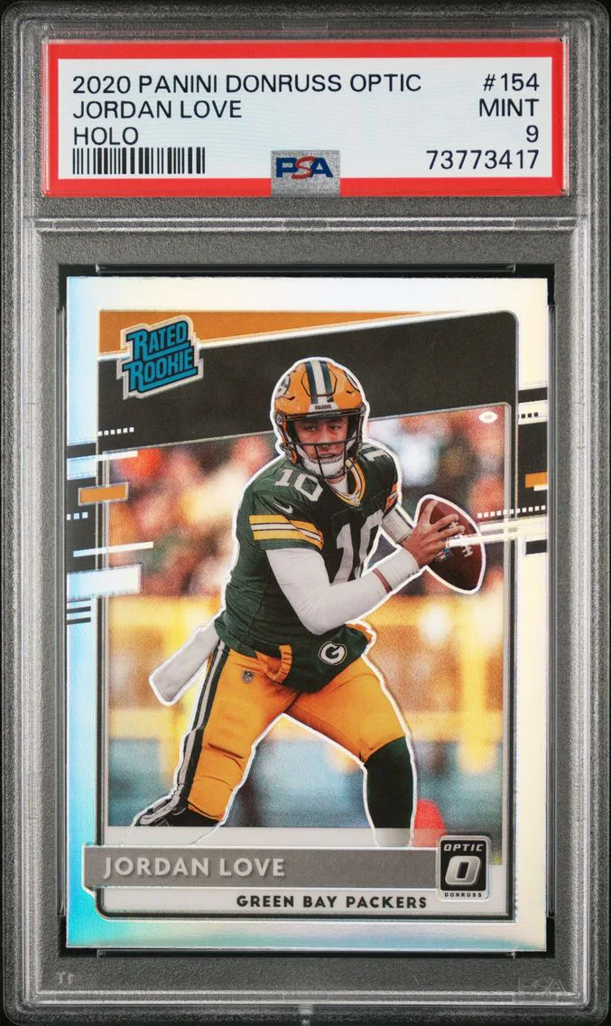 2020 #154 Jordan Love PSA 9 Panini Donruss Optic