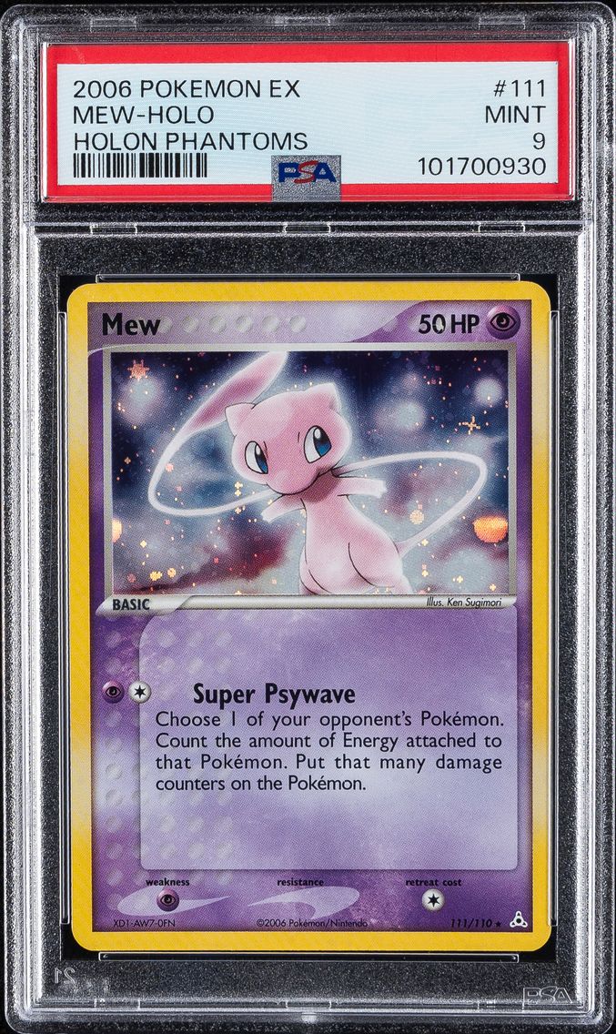 2006 #111 MEW-2HOLO PSA 9 POKEMON EX HOLON PHANTOMS