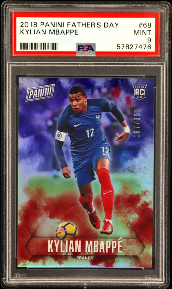 2018 #68 Kylian Mbappe PSA 9 Panini Father's Day
