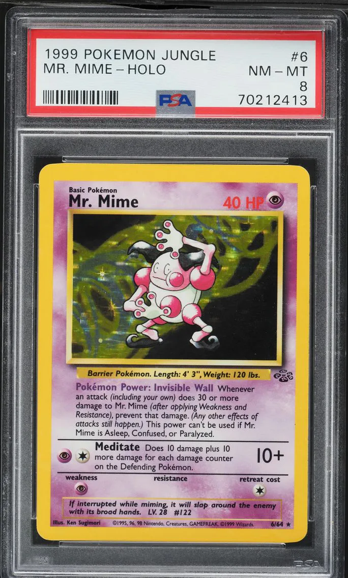 1999 #6 Mr. Mime-Holo PSA 8 Jungle Pokemon
