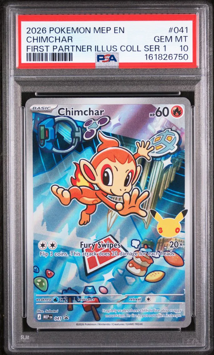 2026 #041 Chimchar PSA 10 Mep EN-Me Black Star Promo