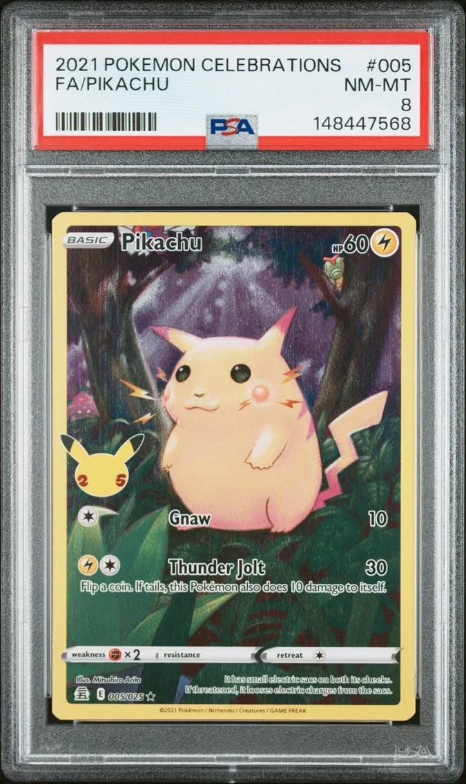 2021 #005 Full Art/Pikachu PSA 8 Celebrations