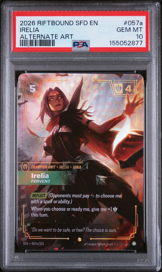 2026 #057a Irelia - Fervent PSA 10 Riftbound: League of Legends Sfd-Spiritforged