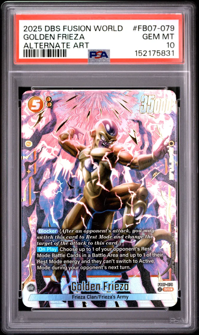 2025 #FB07-079 Golden Frieza PSA 10 Dragon Ball Super Card Game Fusion World Wish for Shenron