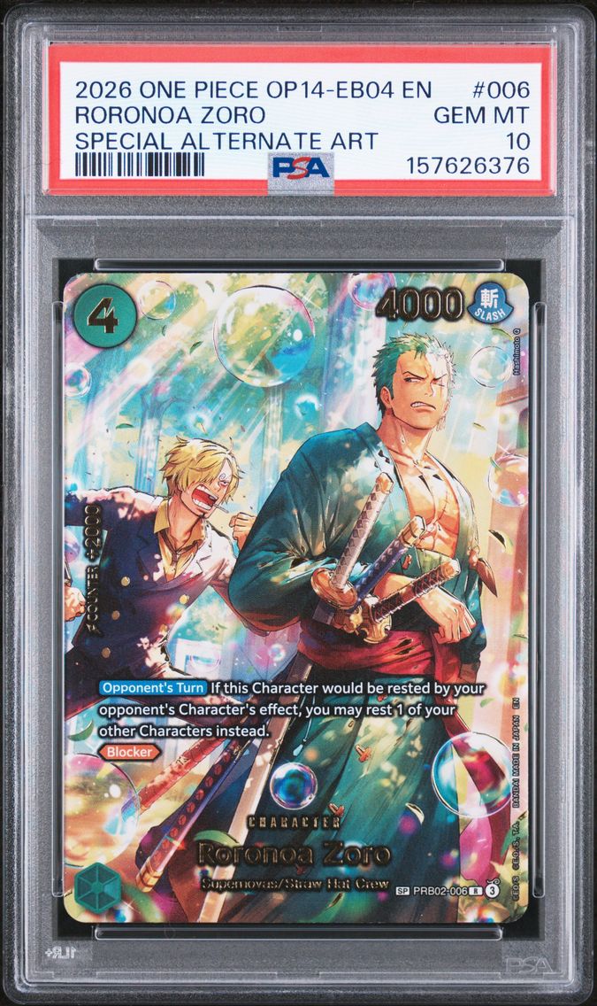 2026 #006 Roronoa Zoro PSA 10 On