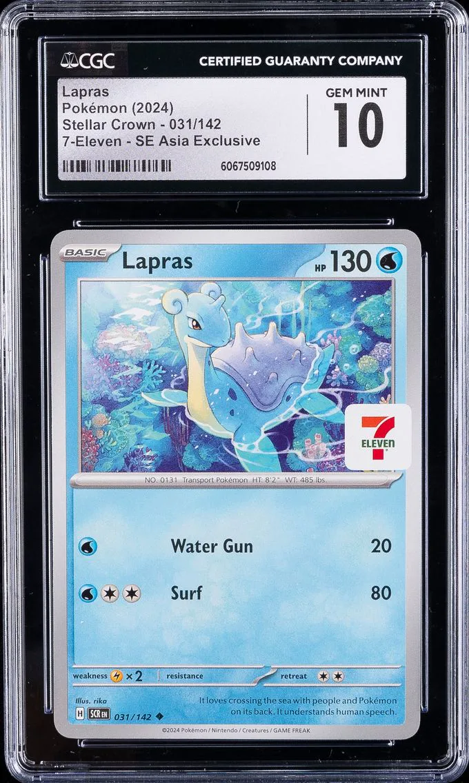 2024 #031 Lapras CGC 10 Scr EN-Stellar Crown Pokemon