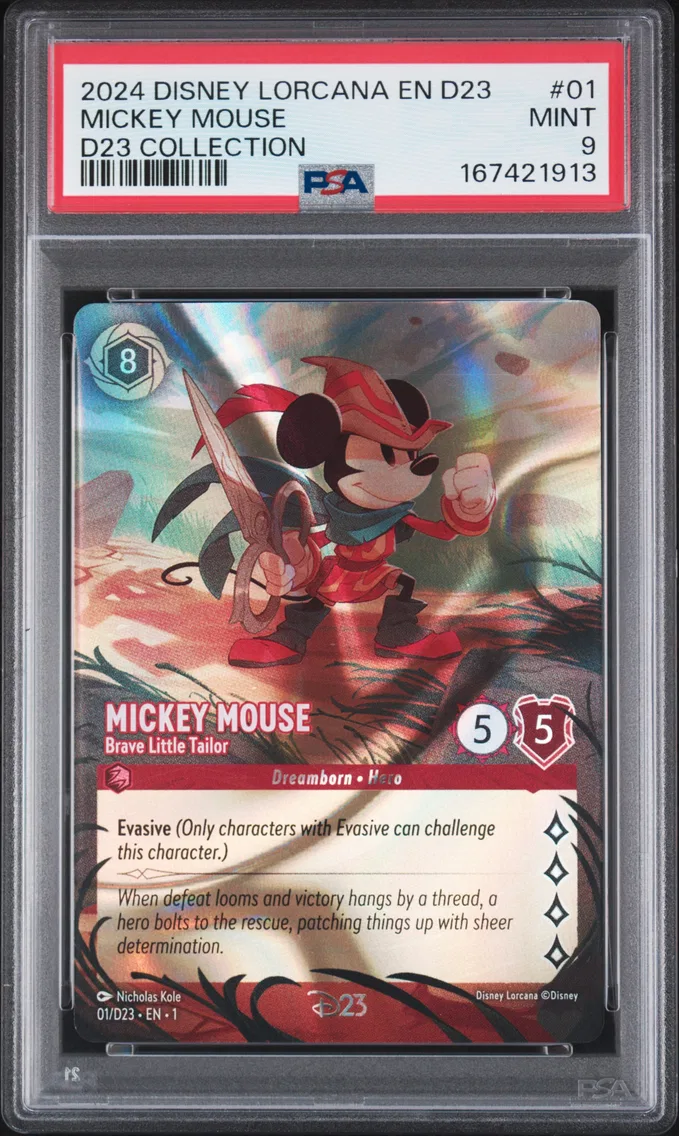 2024 #01 Mickey Mouse - Brave Little Tailor PSA 9 Disney Lorcana EN D23-D23 Expo Promo