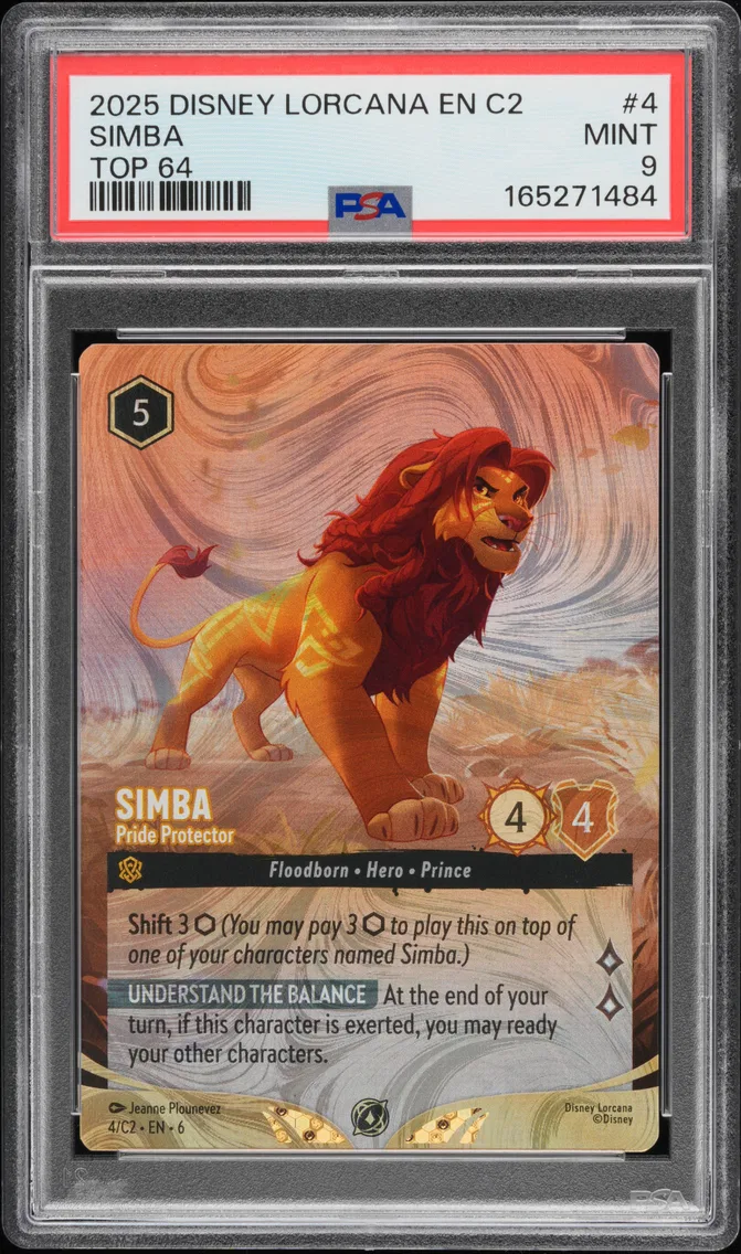 2025 #4 SIMBA PSA 9 Disney Lorcana EN C2-Lorcana Challenge Promo