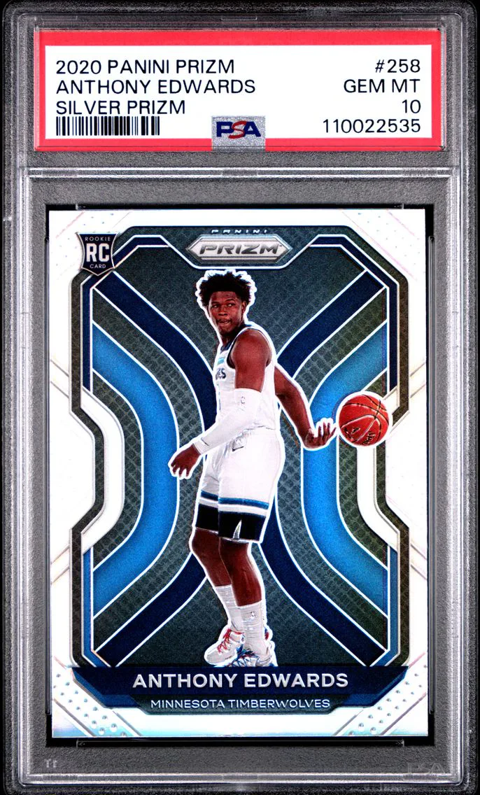 2020 #258 Anthony Edwards PSA 10 Panini Prizm