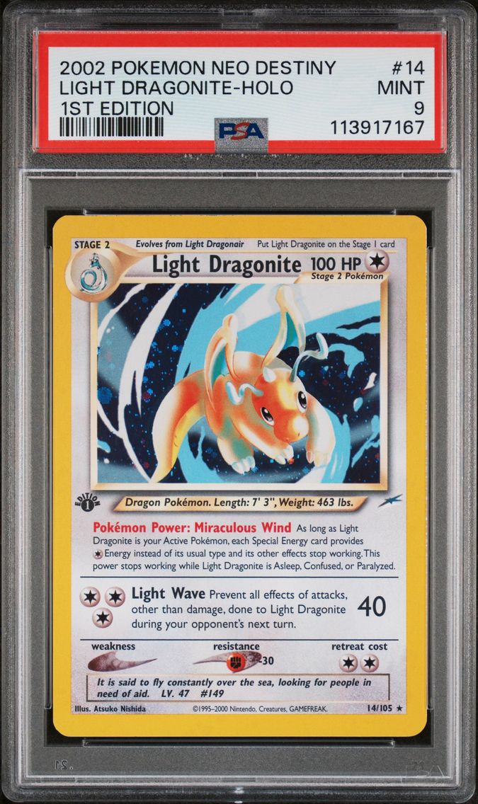 2002 #14 Light Dragonite-Holo 1s