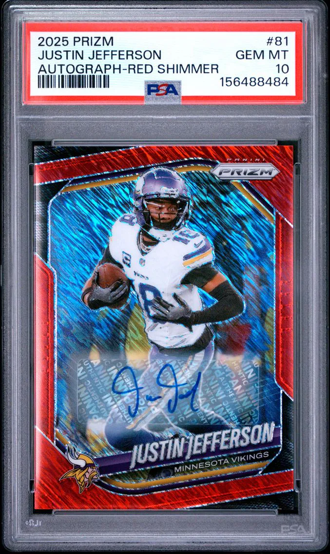 2025 #81 Justin Jefferson PSA 10 Panini Prizm