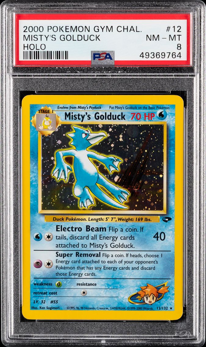 2000 #12 Misty's Golduck PSA 8 Gym Challenge Pokemon