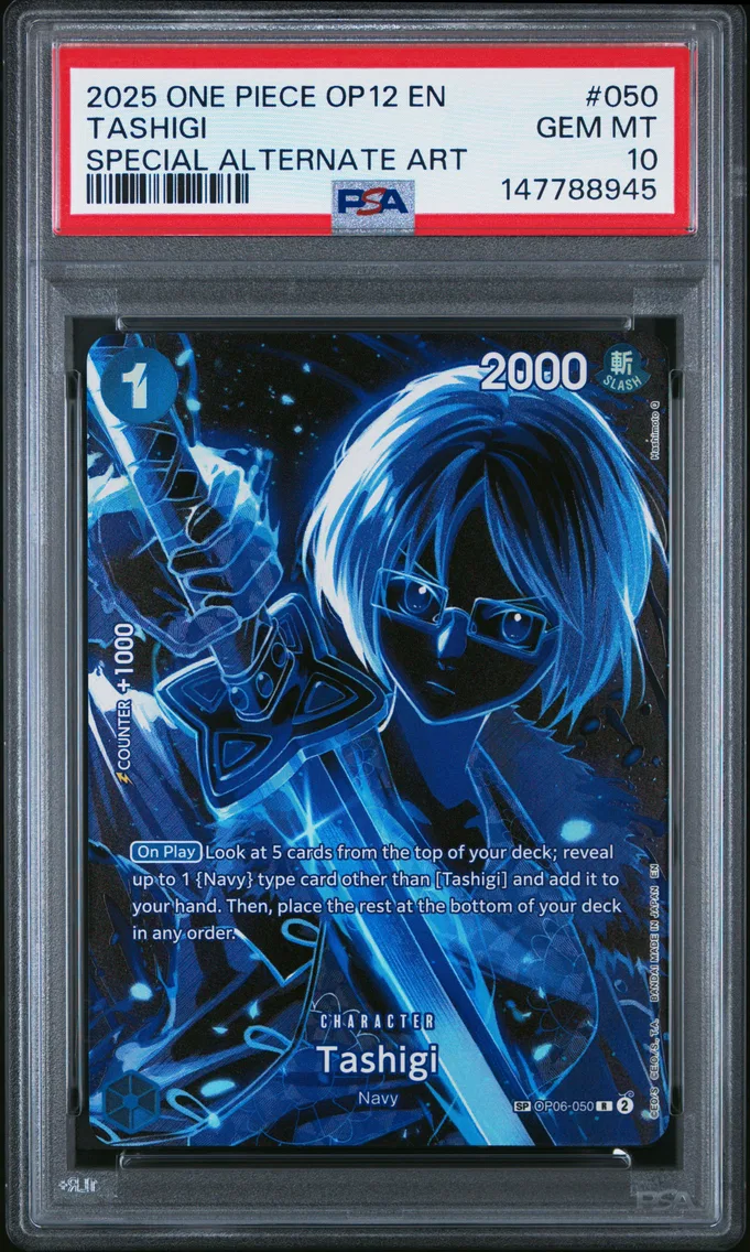2025 #050 Tashigi PSA 10 One Piece OP12-Legacy of the Master