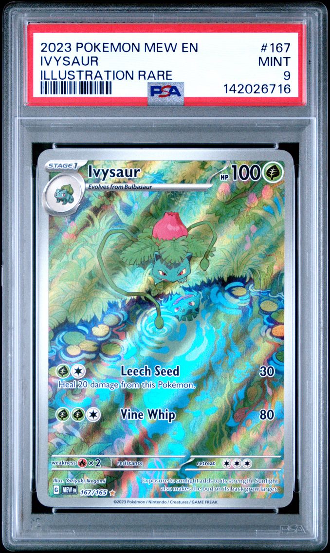 2023 #167 Ivysaur PSA 9 Mew EN-151 Pokemon