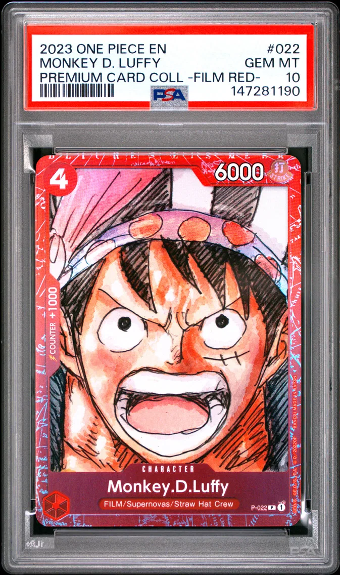 2023 #022 Monkey D. Luffy PSA 10 One Piece Premium Card Collection -One Piece Film Red-