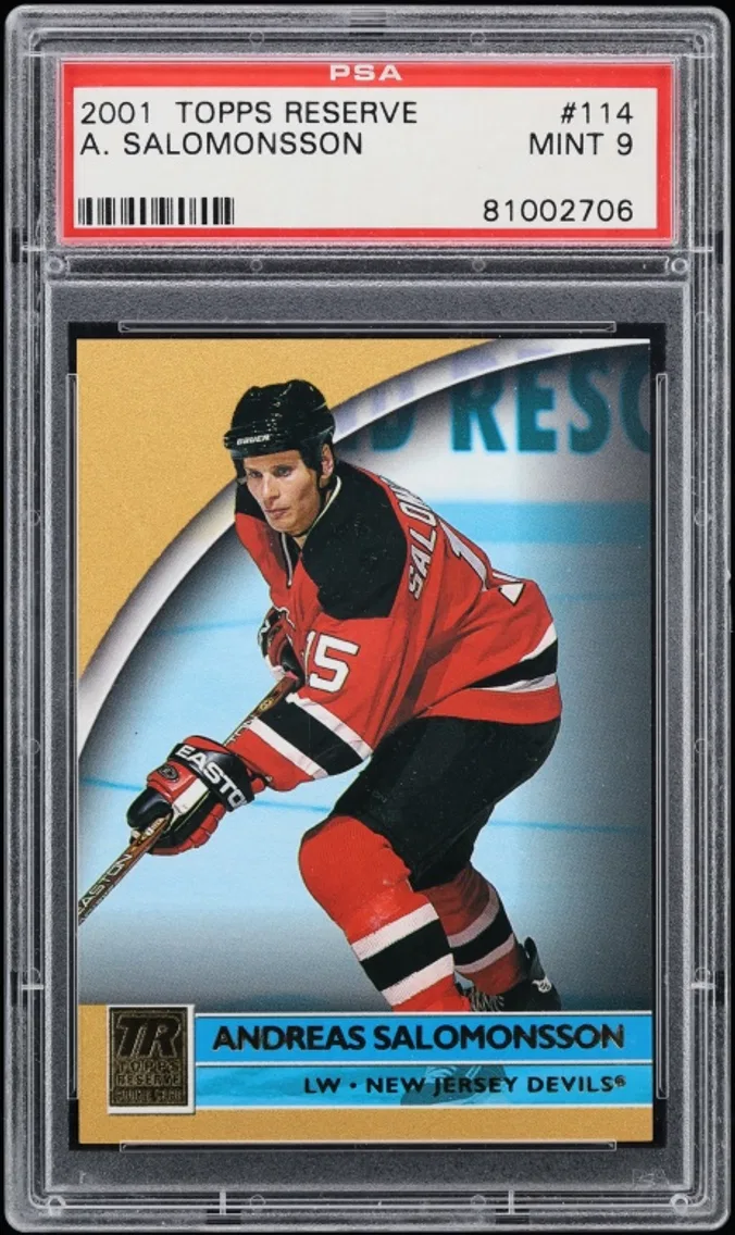 2001 #114 Topps Reserve Andreas Salomonsson /699 MINT PSA 9