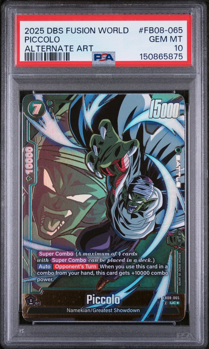 2025 #FB08-065 Piccolo PSA 10 Dragon Ball Super Card Game Fusion World Saiyan's Pride