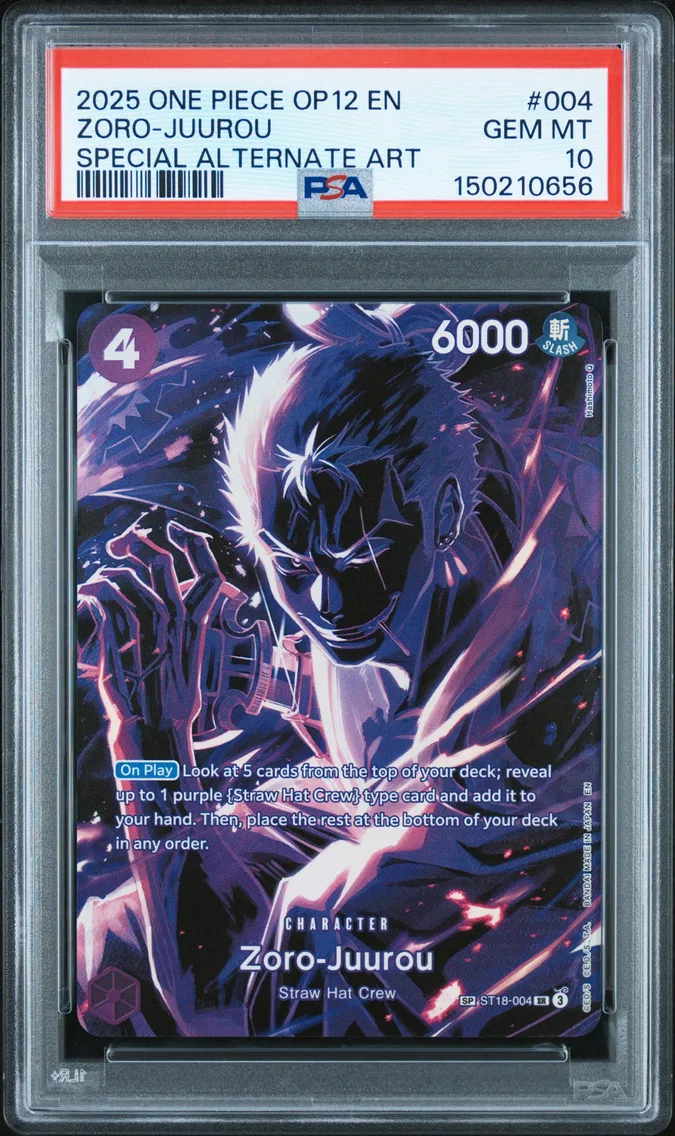 2025 #004 Zoro-Juurou PSA 10 One Piece OP12-Legacy of the Master