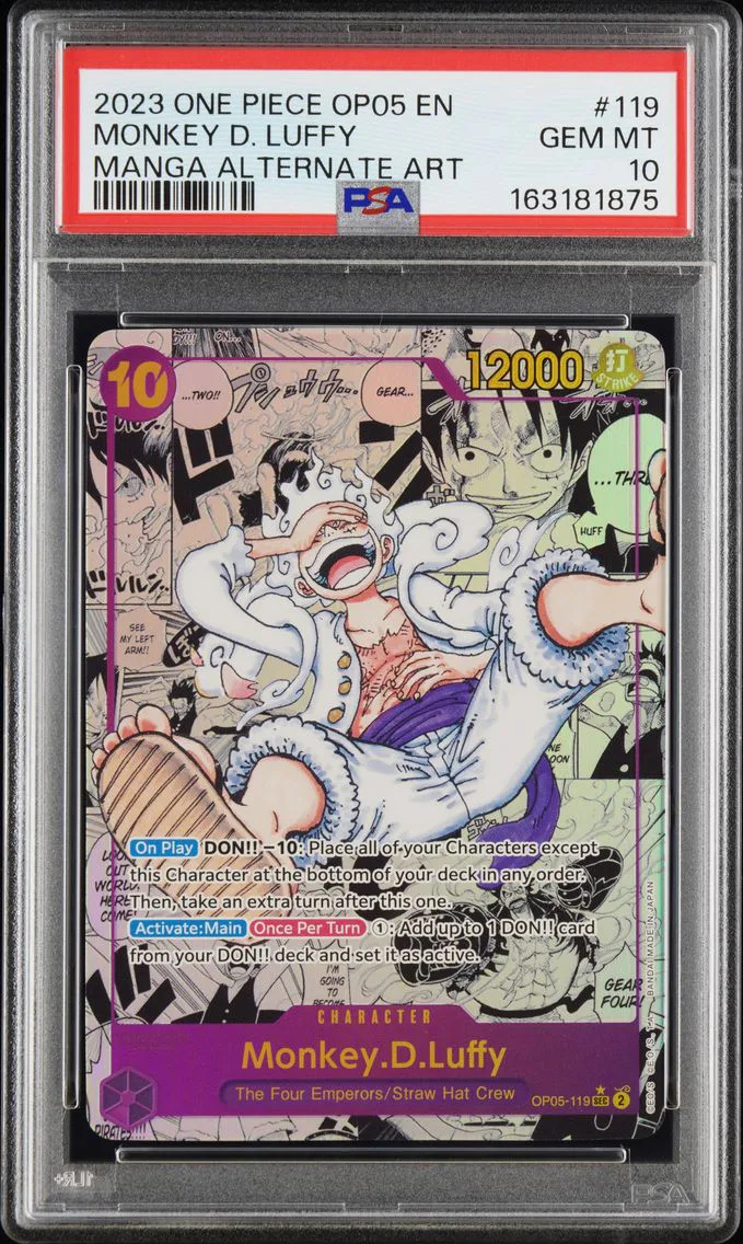 2023 #119 Monkey D. Luffy PSA 10 One Piece OP05-Awakening of the New Era