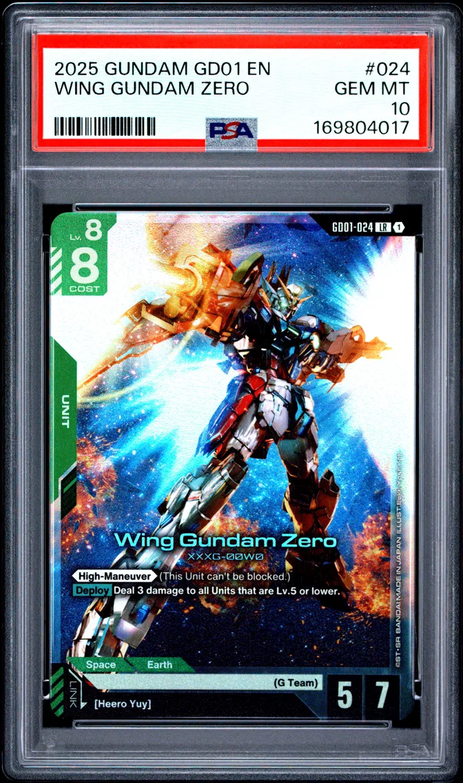 2025 #024 Wing Gundam Zero PSA 10 Gundam Newtype Rising