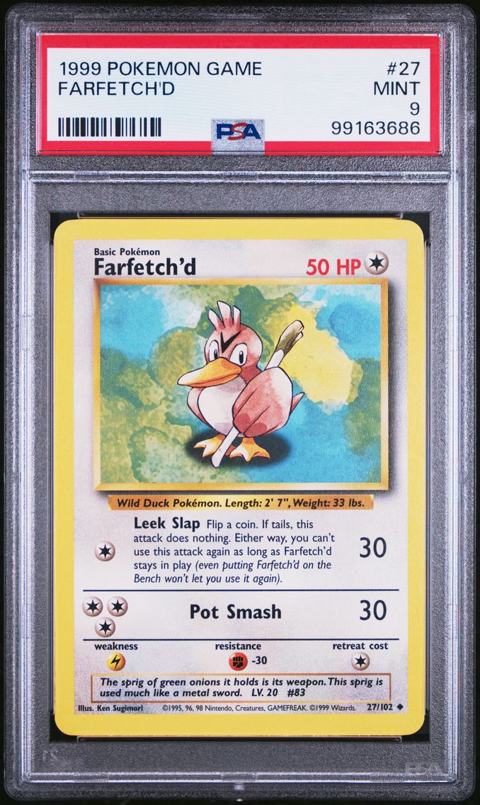 1999 #27 Farfetch'd PSA 9 Game