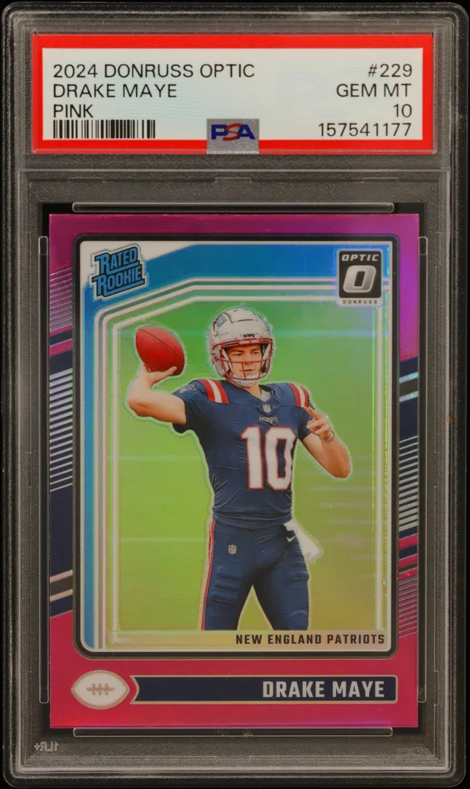 2024 #229 Drake Maye PSA 10 Panini Donruss Optic