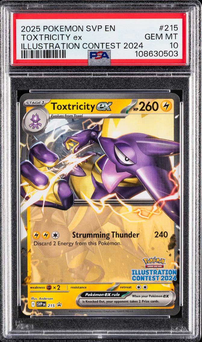 2025 #215 Toxtricity EX PSA 10 Svp EN-SV Black Star Promo Pokemon